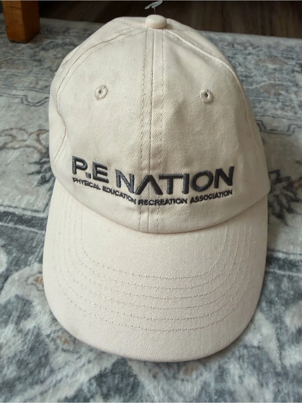 P.E NATION Beige Logo Baseball Cap Hat